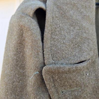 Large assortement of vintage Military clothing & coats - wool trench - hat - pants