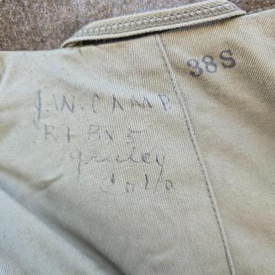 Large assortement of vintage Military clothing & coats - wool trench - hat - pants