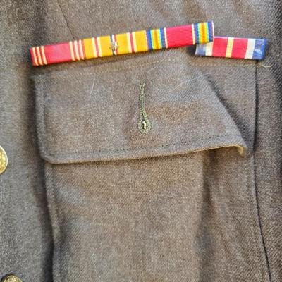 Large assortement of vintage Military clothing & coats - wool trench - hat - pants