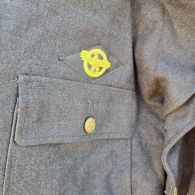 Large assortement of vintage Military clothing & coats - wool trench - hat - pants