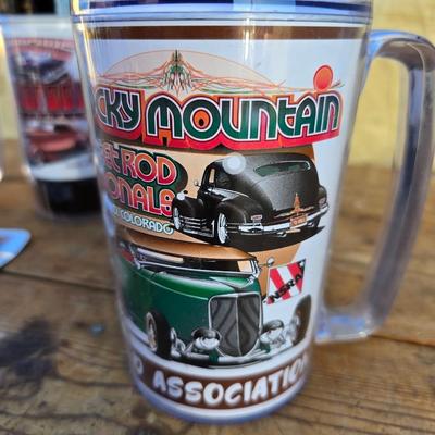Vintage racing / car hats with several hot rod good guys mugs - race car - with Broncos and half a bubble off hats too