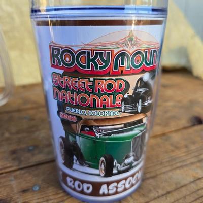 Vintage racing / car hats with several hot rod good guys mugs - race car - with Broncos and half a bubble off hats too