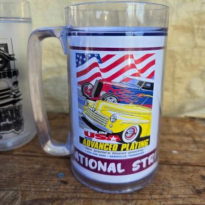 Vintage racing / car hats with several hot rod good guys mugs - race car - with Broncos and half a bubble off hats too
