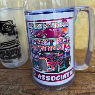 Vintage racing / car hats with several hot rod good guys mugs - race car - with Broncos and half a bubble off hats too