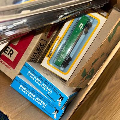 Sale Photo Thumbnail #744: UP107-large box of trains and accessories