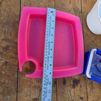 Food trays, plastic food storage containers and spice organizer