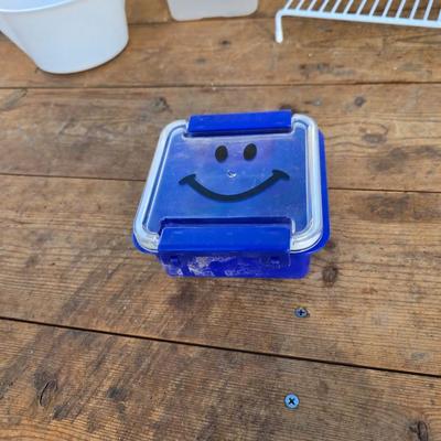 Food trays, plastic food storage containers and spice organizer