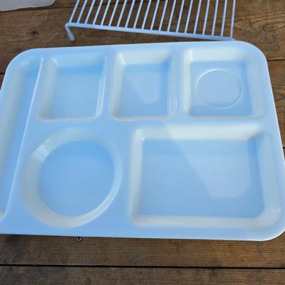 Food trays, plastic food storage containers and spice organizer