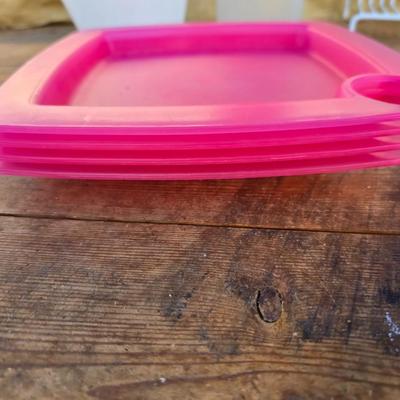 Food trays, plastic food storage containers and spice organizer