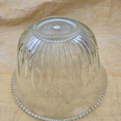 Vintage Indiana glass punchbowl with glass cups and cup hooks