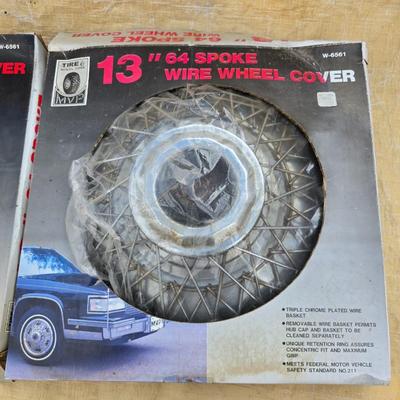 New 13" 84 spoke wire wheel covers - Hubcaps - complete set of 4