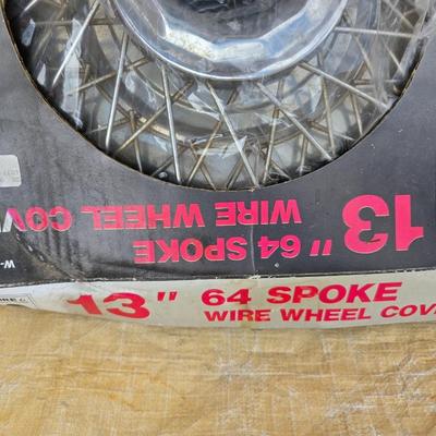New 13" 84 spoke wire wheel covers - Hubcaps - complete set of 4