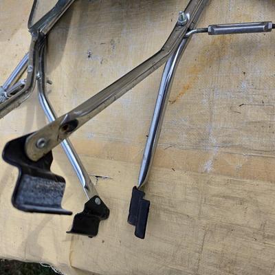 Towing mirrors with mounts - vintage chevy hubcaps - pontiac mirror