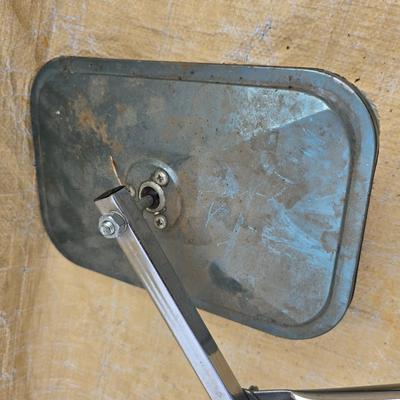 Towing mirrors with mounts - vintage chevy hubcaps - pontiac mirror