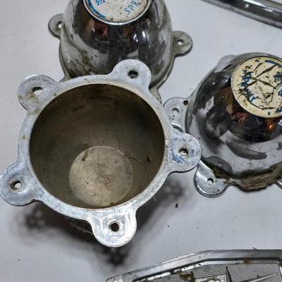 Lots of vintage car parts - trim - shifters - radio - and more