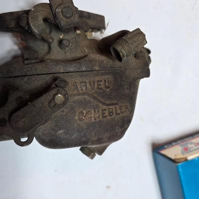 Antique Wisconsin gas carburetor - larger carburetor - and many carburetor tune up kits