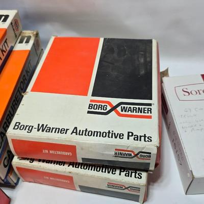 Antique Wisconsin gas carburetor - larger carburetor - and many carburetor tune up kits