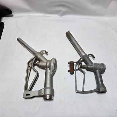 Two fuel nozzles - gas pump zozzles