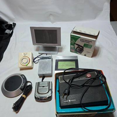 Small home electronics - timers - battery charger - coffee waring plate - radio - and more