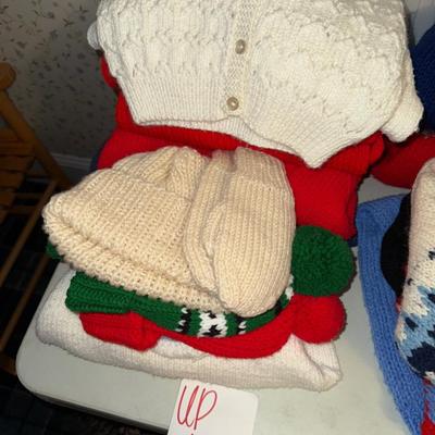 Sale Photo Thumbnail #788: UP122-homemade children’s sweaters, hats, mittens