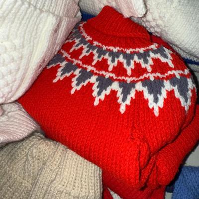 Sale Photo Thumbnail #791: UP122-homemade children’s sweaters, hats, mittens