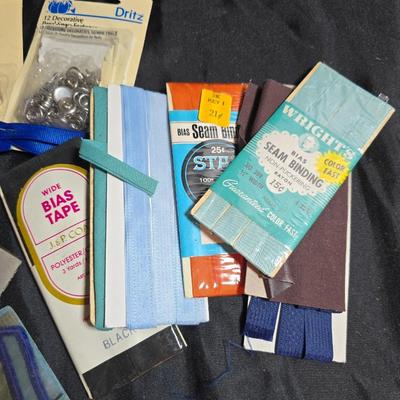 Huge lot of Fabric scraps = different colored - sized - and materials -