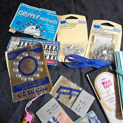 Huge lot of Fabric scraps = different colored - sized - and materials -