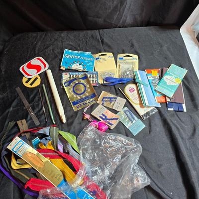 Huge lot of Fabric scraps = different colored - sized - and materials -
