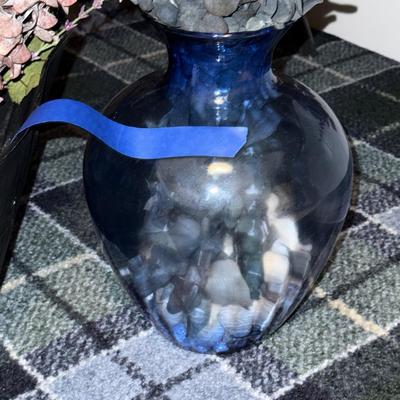 Sale Photo Thumbnail #817: UP129-vase and metal bucket with eucalyptus