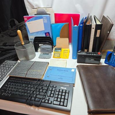Home office supplies - keyboard- tape recorder - telephones - calculators - notebooks and more