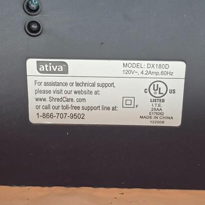 Large 8.4 gallon Ativa™ DX180D Cross-Cut Shredder - Office Paper shredder -