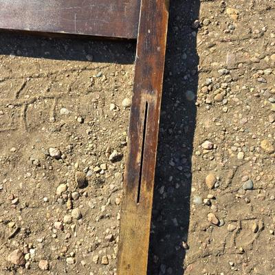 Antique wooden full - Double sized bed frame - headboard, footboard and rails
