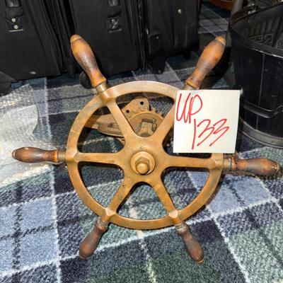 Sale Photo Thumbnail #822: UP133-ship steering unit

This is a very cool piece and was a great addition to an already fabulous office.
When Hung, it does stick out from the wall – very cool conversation piece!!