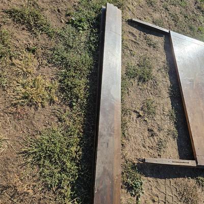Antique solid wood Full bed headboard and wrap around curved footboard
