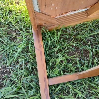 Two antique chairs - Lounging chair and vanity chair - old wooden project chairs !