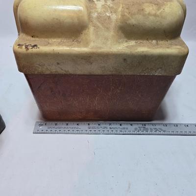 Two lidded fiberglass Battery boxes - Sports master & Willard Battery Company