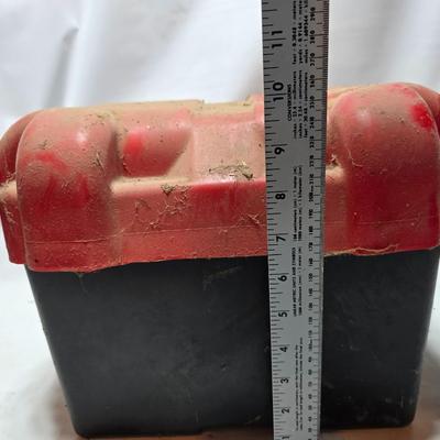 Two lidded fiberglass Battery boxes - Sports master & Willard Battery Company