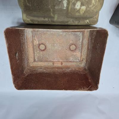 Two lidded fiberglass Battery boxes - Sports master & Willard Battery Company