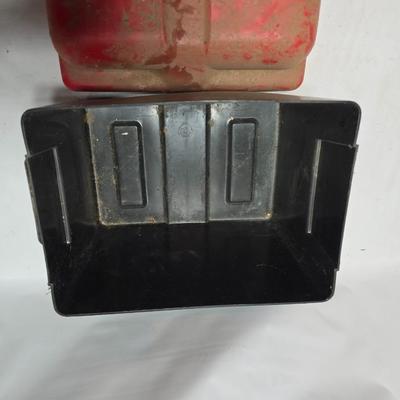 Two lidded fiberglass Battery boxes - Sports master & Willard Battery Company