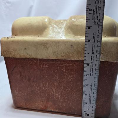 Two lidded fiberglass Battery boxes - Sports master & Willard Battery Company