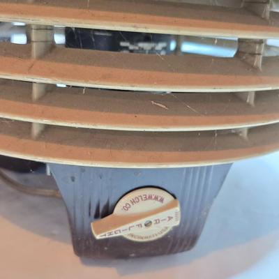 Electric heater and a vintage 50's Hassock floor fan