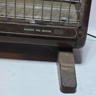 Electric heater and a vintage 50's Hassock floor fan