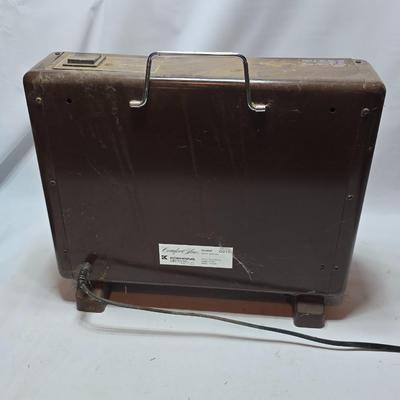 Electric heater and a vintage 50's Hassock floor fan