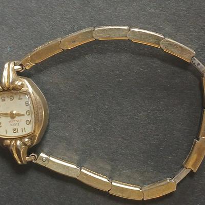Vintage large ling necklace - bracelet with rhinestones and a vintage ladies watch