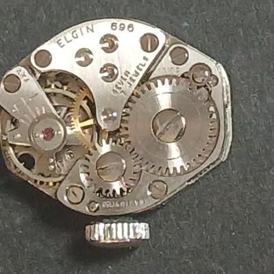 Vintage large ling necklace - bracelet with rhinestones and a vintage ladies watch