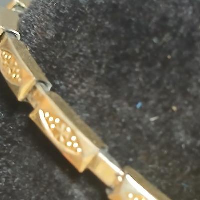 Vintage large ling necklace - bracelet with rhinestones and a vintage ladies watch