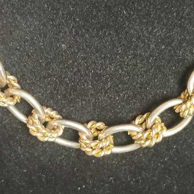 Vintage large ling necklace - bracelet with rhinestones and a vintage ladies watch