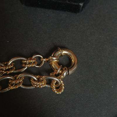 Vintage large ling necklace - bracelet with rhinestones and a vintage ladies watch