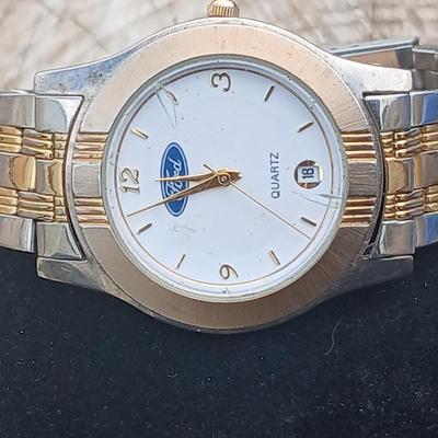 For the love of Ford - Ford logo quartz Wristwatch - 1938 V8 Ford 4 a Ford year pin = Ford and American flag hat pin