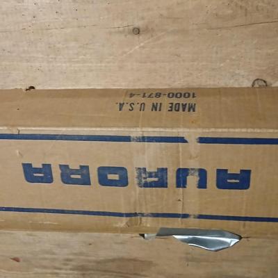 Vintage Aurora projection screen with an electric black light